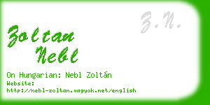 zoltan nebl business card